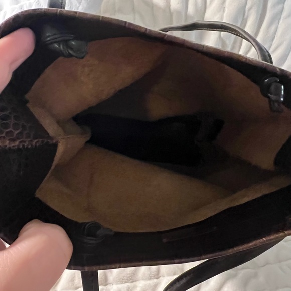 Marie Turnor Merci Leather Tall Croc Tote CURRENT STYLE - Picture 8 of 10